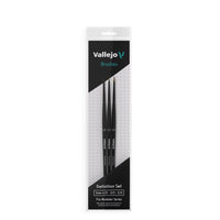Vallejo Brushes - Pro Modeler - Definition Set - Natural Hair (Sizes 4/0, 3/0 & 2/0) - Gap Games
