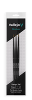 Vallejo Brushes - Pro Modeler - Design Set - Natural Hair (Sizes 0, 1 & 2) - Gap Games