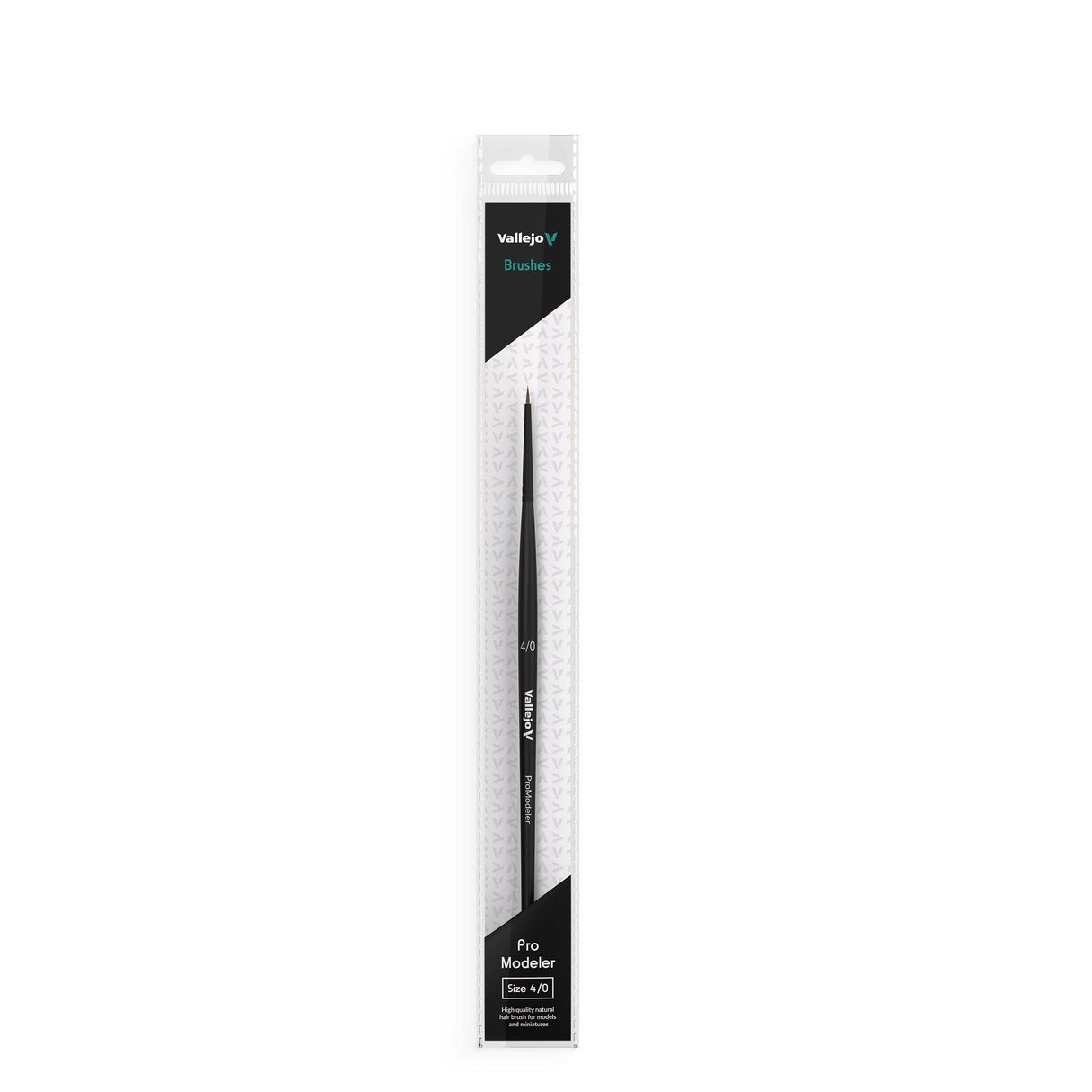 Vallejo Brushes - Pro Modeler - Natural Hair Round Brush No. 4/0 - Gap Games