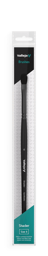 Vallejo Brushes - Shader - Filbert Shader Flat Synthetic Brush No. 6 - Gap Games