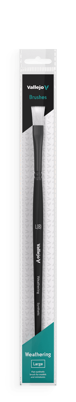 Vallejo Brushes - Weathering Flat - Synthetic Brush Large - Gap Games