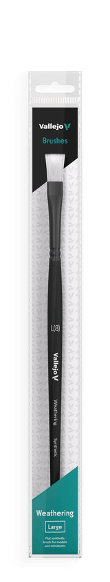 Vallejo Brushes - Weathering Flat - Synthetic Brush Large - Gap Games