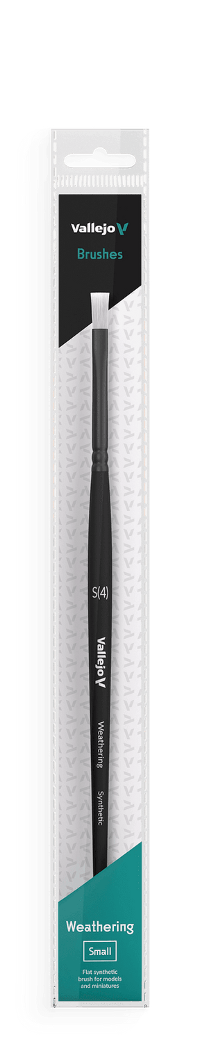 Vallejo Brushes - Weathering Flat - Synthetic Brush Small - Gap Games