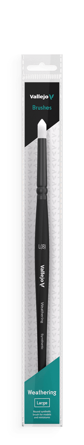 Vallejo Brushes - Weathering Round - Synthetic Brush Large - Gap Games