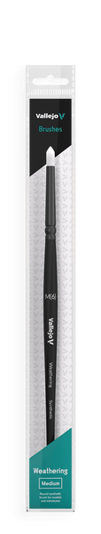 Vallejo Brushes - Weathering Round - Synthetic Brush Medium - Gap Games