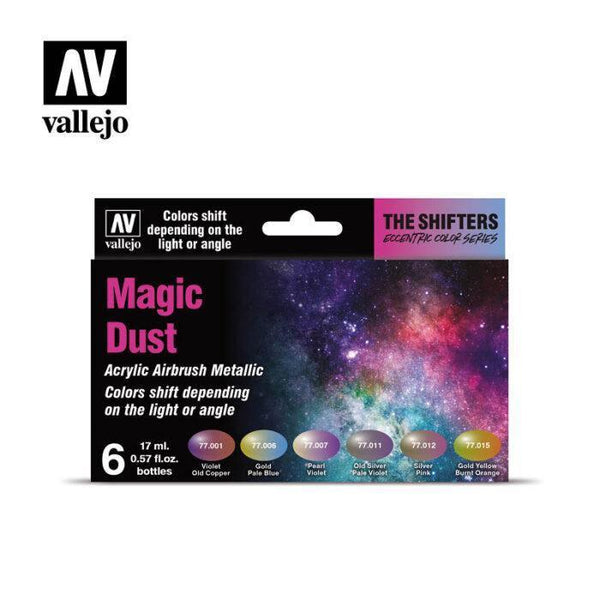 Vallejo Eccentric - The Shifters Magic Dust (6 Colour Set) Acrylic Airbrush Paint - Gap Games