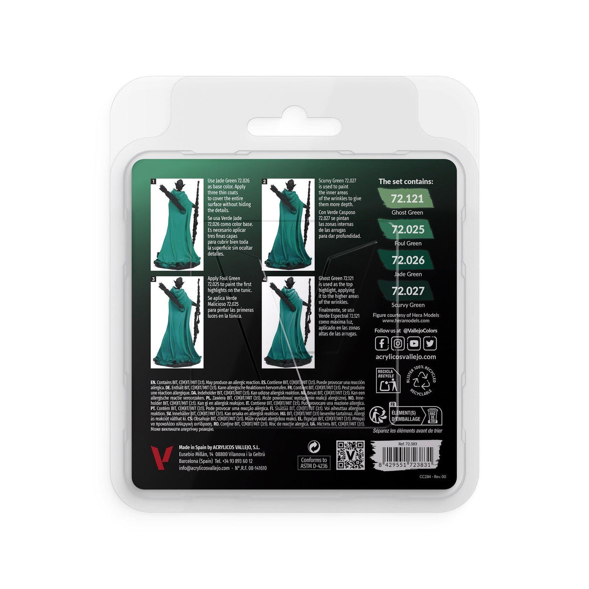Vallejo Game Colour - Cold Green Color Set - Gap Games