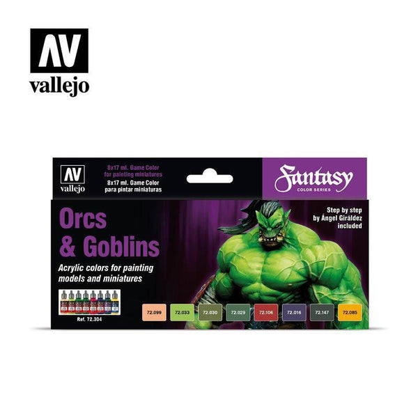 Vallejo Game Colour - Orcs & Goblins 8 Colour Set Green Package - Gap Games