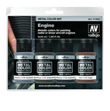 Vallejo Metal Colour - Engine 4 Colour Acrylic Paint Set - Gap Games