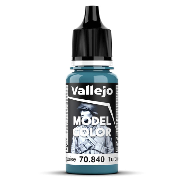 Vallejo Model Colour #070 - Light Turquoise - 18 ml Matt Acrylic Paint - Gap Games