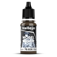Vallejo Model Colour #129 - Medium Brown - 18 ml Matt Acrylic Paint - Gap Games