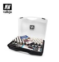 Vallejo Model Colour - set 72 Basic colours + Brushes Plastic Case Set - Gap Games