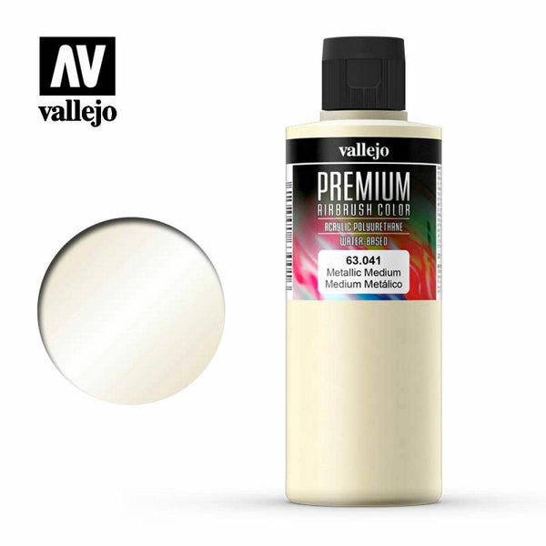 Vallejo Premium Colour - Pearl & Metallics Metallic Medium 200ml - Gap Games