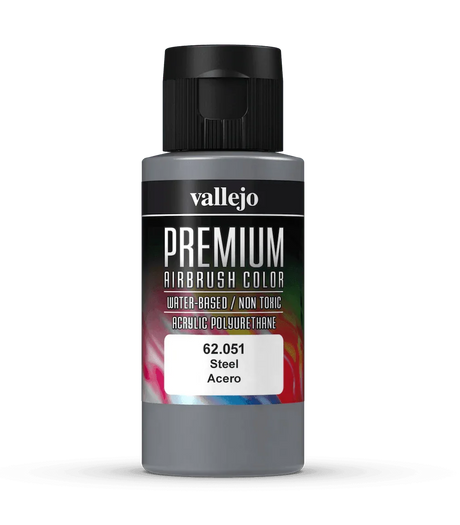 Vallejo Premium Colour - Steel 60 ml - Gap Games