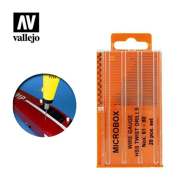 Vallejo T01002 Tools Microbox drill set (20) 61-80 - Gap Games