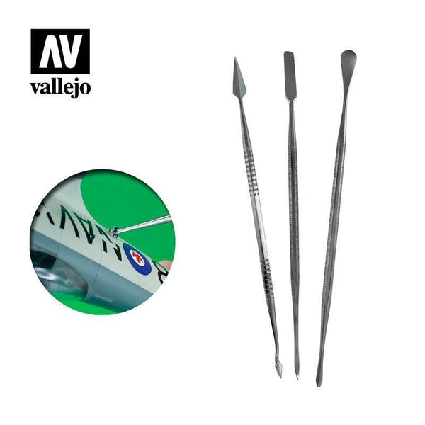 Vallejo T02002 Tools Set of 3 s/s Carvers - Gap Games