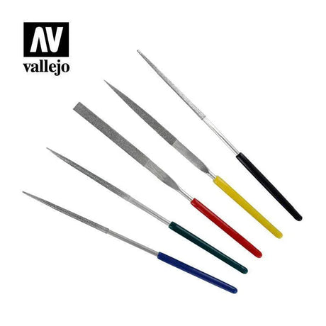 Vallejo T03004 Tools 5pc Diamond File set 100mm - Gap Games