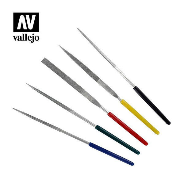 Vallejo T03004 Tools 5pc Diamond File set 100mm - Gap Games
