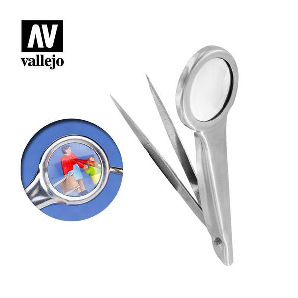 Vallejo T12001 Tools Magnifier Tweezers - Gap Games
