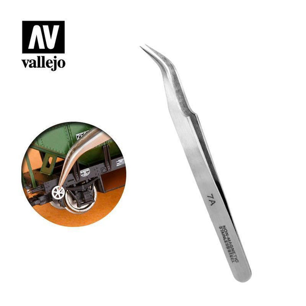 Vallejo T12004 Tools #7 Stainless steel tweezers - Gap Games
