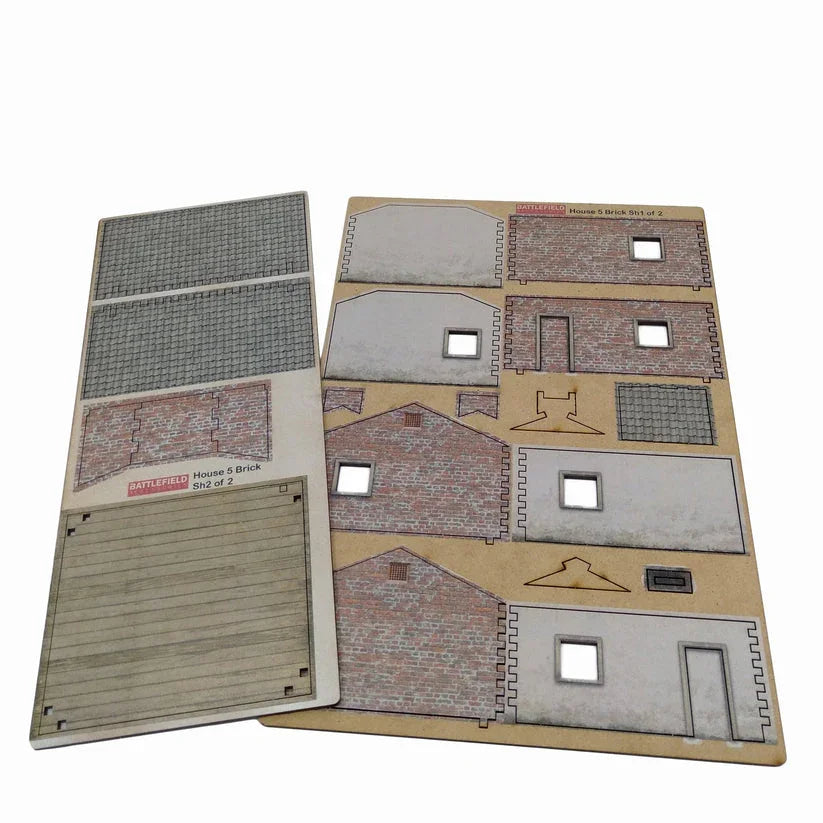 Battlefield Accessories: Village House 5 Brick - 28mm (TTR)