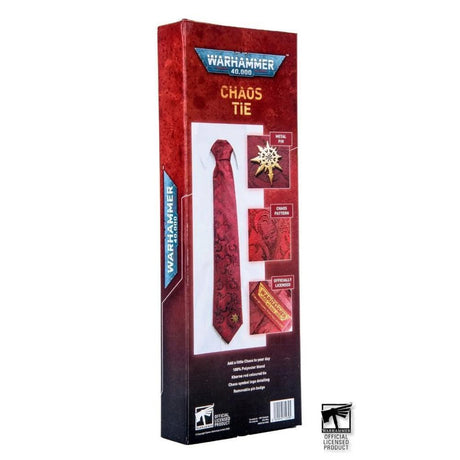 Warhammer 40,000: Chaos Necktie and Pin Set - Pre-Order - Gap Games