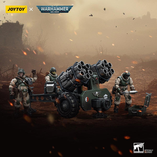 Warhammer Collectibles: 1/18 Scale Astra Militarum Ordnance Team with Malleus Rocket Launcher - Pre-Order - Gap Games
