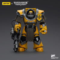 Warhammer Collectibles: 1/18 Scale Imperial Fists Legion Cataphractii Terminator Squad with Flamer - Pre-Order - Gap Games