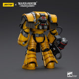 Warhammer Collectibles: 1/18 Scale Imperial Fists Legion Cataphractii Terminator Squad with Flamer - Pre-Order - Gap Games