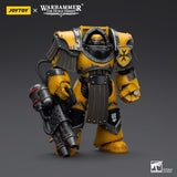 Warhammer Collectibles: 1/18 Scale Imperial Fists Legion Cataphractii Terminator Squad with Flamer - Pre-Order - Gap Games