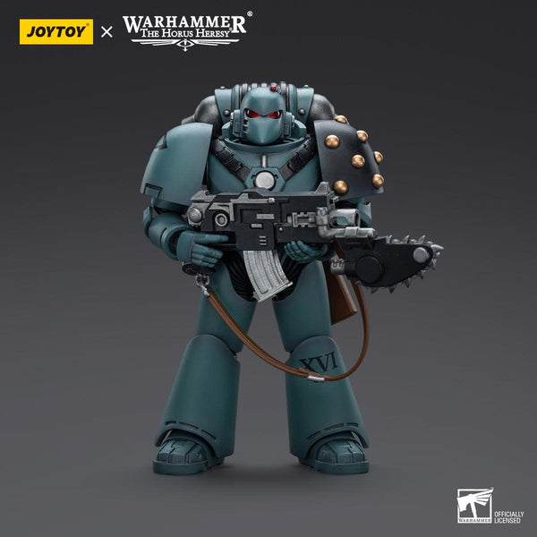 Warhammer Collectibles: 1/18 Scale Sons of Horus MKVI Tactical Squad Legionary w/ Bolter, Chainblade - Pre-Order - Gap Games