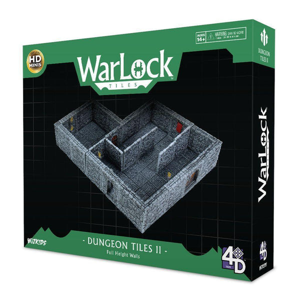 WarLock Tiles Dungeon Tiles II Full Height Stone Walls - Gap Games