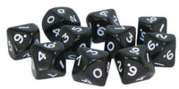 Warlord Games - 10 Black D10 Dice - Gap Games