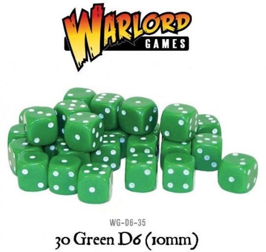 Warlord Games - 30 Green Dice (10mm) - Gap Games