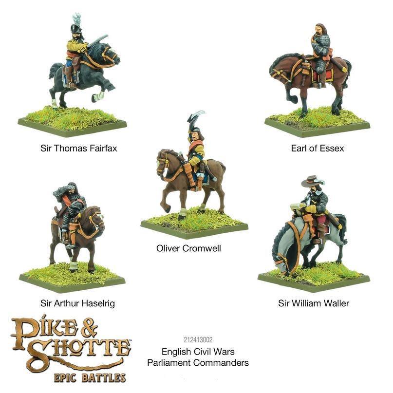 Warlord Games - Epic Battles: Pike & Shotte English Civil Wars Parliament Commanders - Gap Games