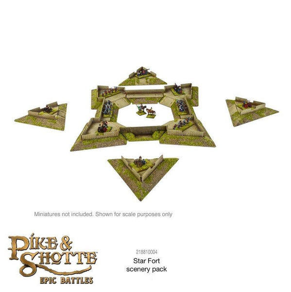 Warlord Games - Epic Battles: Pike & Shotte Star Fort with Ravelins Scenery Pack - Gap Games