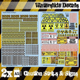 Waterslide Decal Sheets - Caution Strips - Gap Games