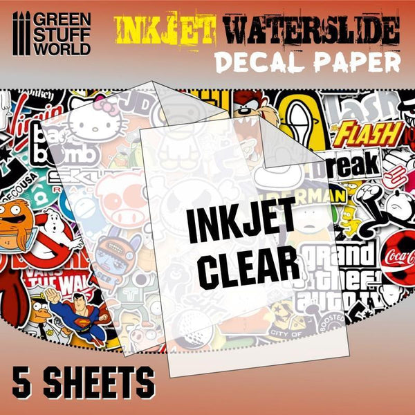 Waterslide Decals - Inkjet Transparent - Gap Games