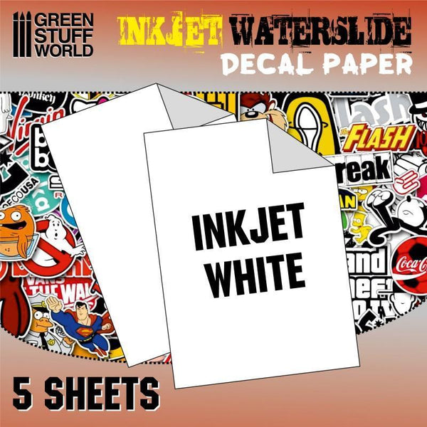 Waterslide Decals - Inkjet White - Gap Games