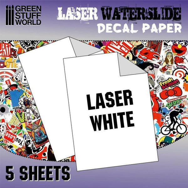 Waterslide Decals - Laser White - Gap Games