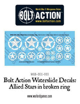 Bolt Action: Allied Stars in broken ring decal sheet