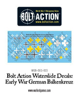 Early War German Balkenkreuz decal sheet