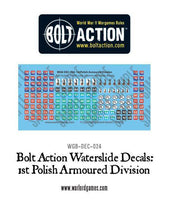 Bolt Action 1st Polish Armoured Division decal sheet