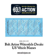 Bolt Action US vehicle names decals