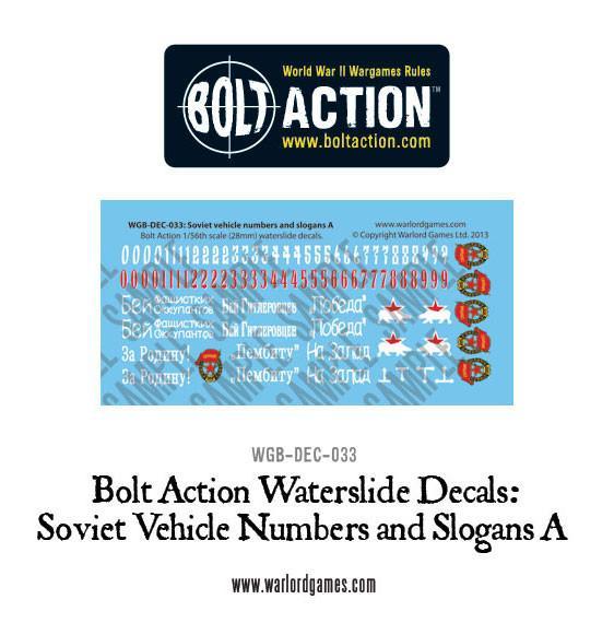 Bolt Action Soviet slogans and numbers A decals