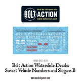 Bolt Action: Soviet slogans and numbers B decals