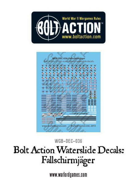 Bolt Action Fallschirmjager decals