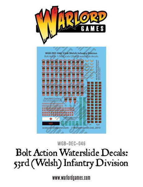 Bolt Action 53rd (Welsh) Infantry Division decal sheet