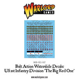 Bolt Action: US 1st Infantry Division 'Big Red One' decal sheet