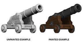 WizKids Deep Cuts Unpainted Miniatures Cannons - Gap Games